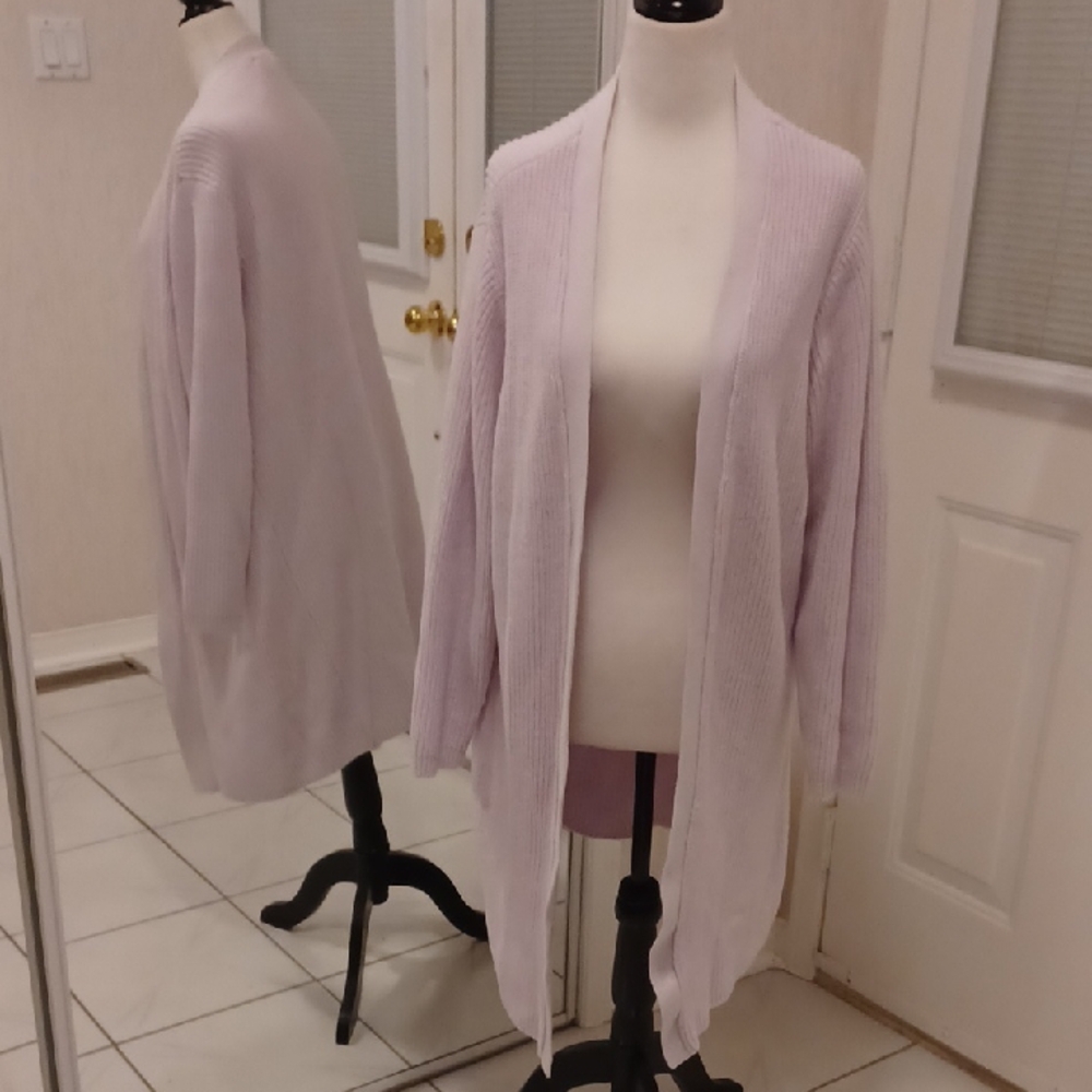 4/$80 Long Light Pink Open Cardigan - Size 1X (US16)
